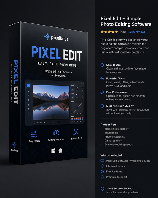 Pixel Edit – Simple Photo Editing Software (Pixelkeys)
