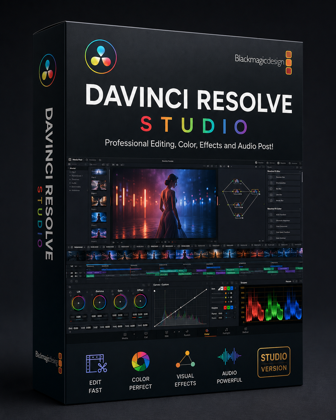 Video Creator Pack | DaVinci Resolve Studio + VEGAS Pro 22 + Wondershare Filmora 14 | Lifetime License | Instant Digital Download