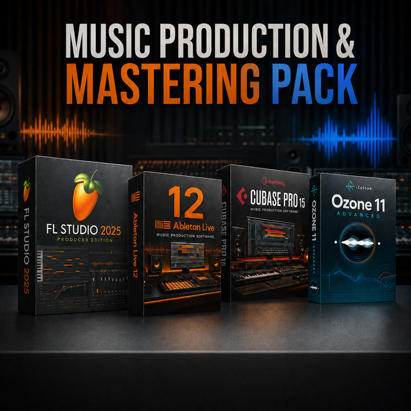 Complete Music Production & Mastering Pack | FL Studio + Ableton Live 12 + Cubase Pro 15 + Ozone 11 Advanced